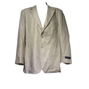 alan flusser 100% linen thomas flax blazer mens size M